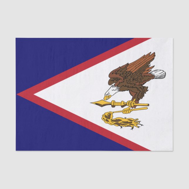 Papel De Seda Bandeira Patriótica da Samoa Americana (Frente )