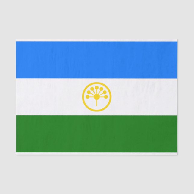Papel De Seda Bandeira Patriótica de Bashkortostan (Frente )