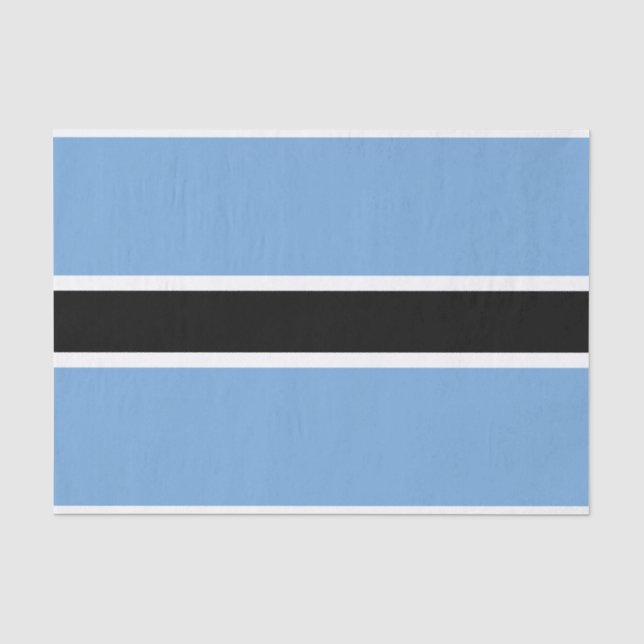 Papel De Seda Bandeira patriótica do Botsuana (Frente )