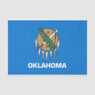 Papel De Seda Bandeira patriótica do estado de Oklahoma