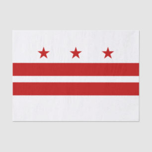 Papel De Seda Bandeira patriótica do estado do Washington DC