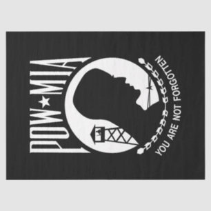 Papel De Seda Bandeira POW MIA: Soldados desaparecidos da Guerra