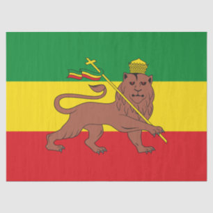 Papel De Seda Bandeira Rastafária da Etiópia Leão de Judah