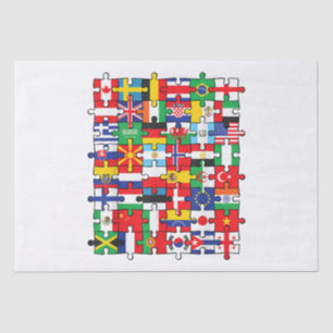 Papel De Seda Bandeiras de países de bandeira internacional mund