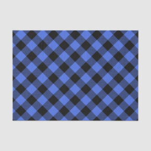 Papel De Seda Bandeja de Xadrez de Buffalo Blue & Black Lumberja