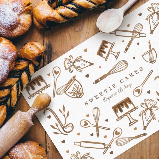 Papel De Seda Banho-Cozinhar Divertido Utensílios Pão-Bolo De Ma (Criador carregado)