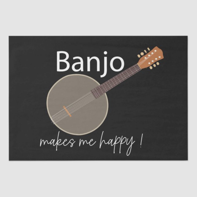 Papel De Seda Banjo me deixa feliz (Frente )