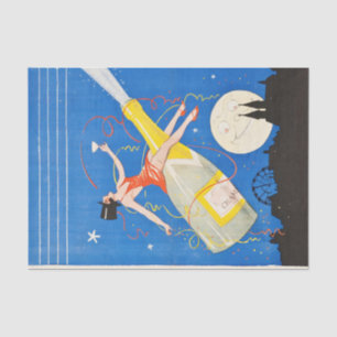 Papel De Seda Bar Arte Deco Flapper Dancing Cena de 1920 Gatsby