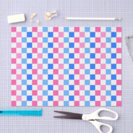 Papel De Seda Barbie goes to the ocean checkerboard pattern