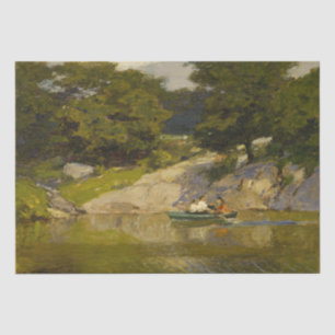 Papel De Seda Barco num lago no Parque Central (E.H. Potthast)