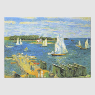 Papel De Seda Barcos à vela de verão em Mahone Bay no Canadá