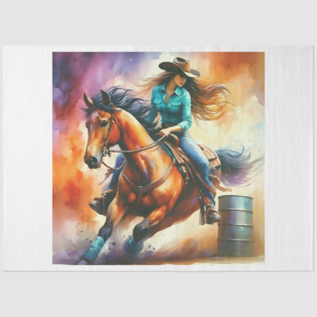 Papel De Seda Barrel Racer (Frente )