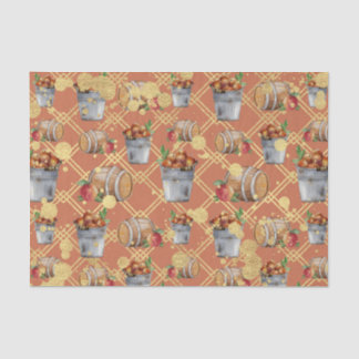 Papel De Seda Barris de Maçã (Design 8 Série Amarela/Laranja)