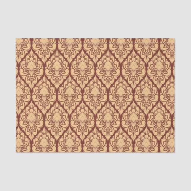 Papel De Seda Barroco Damask Brocade em Qualquer Decúmulo (Frente )