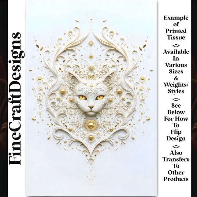 Papel De Seda Barroco - Efeito Branco e Dourado - Descamação do  (Criador carregado)