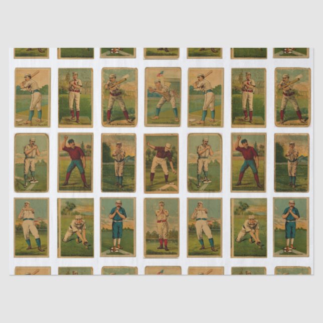 Papel De Seda Baseball Antigo (Frente )