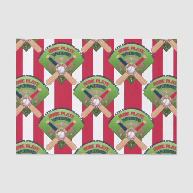 Papel De Seda Baseball Stitches Casa Placa Casamento 1-TISSUE WR (Frente )