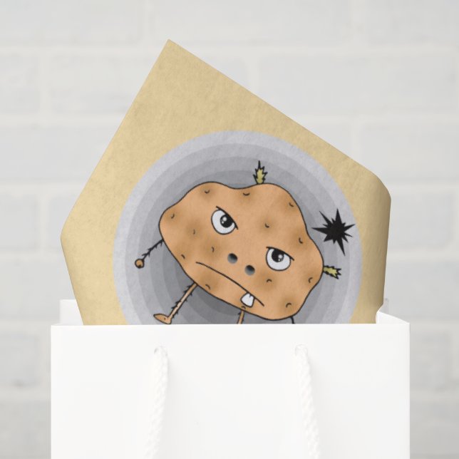 Papel De Seda Batata Engraçada Feliz Aniversário Rosto (Sacola de presentes)