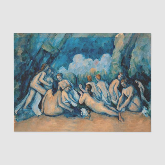 Papel De Seda "Bathers" de Paul Cezanne (Les Grandes Baigneuses) (Frente )