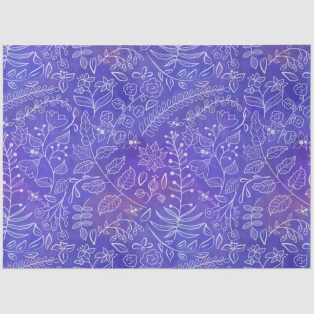 Papel De Seda Batik Style Boho Botanicals Lovely (Frente )