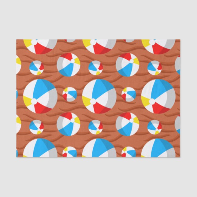Papel De Seda Beach Balls Red Sand (Frente )
