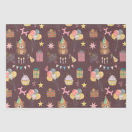 Papel De Seda Bear Birthday