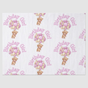 Papel De Seda Bear de Aniversário com Ideia