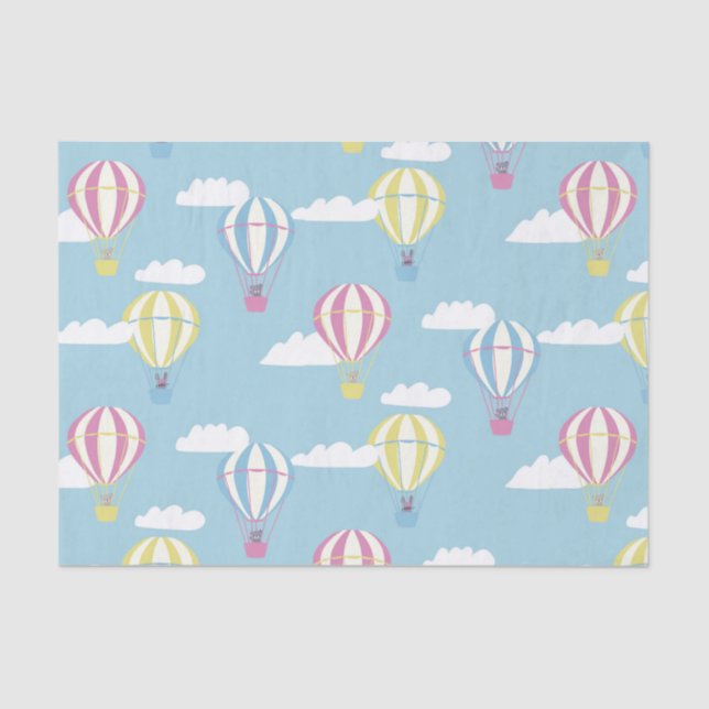 Papel De Seda Bears & Rabbit Hot Air Balloday Out (Frente )