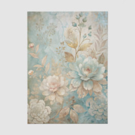 Papel De Seda Beautiful Shades of Blue Floral Background