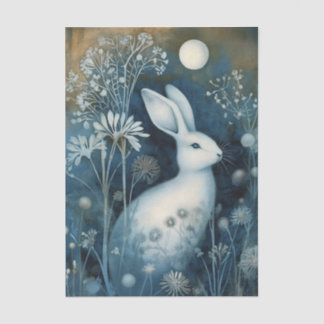 Papel De Seda Beautiful White Rabbit Cyanotype Printing