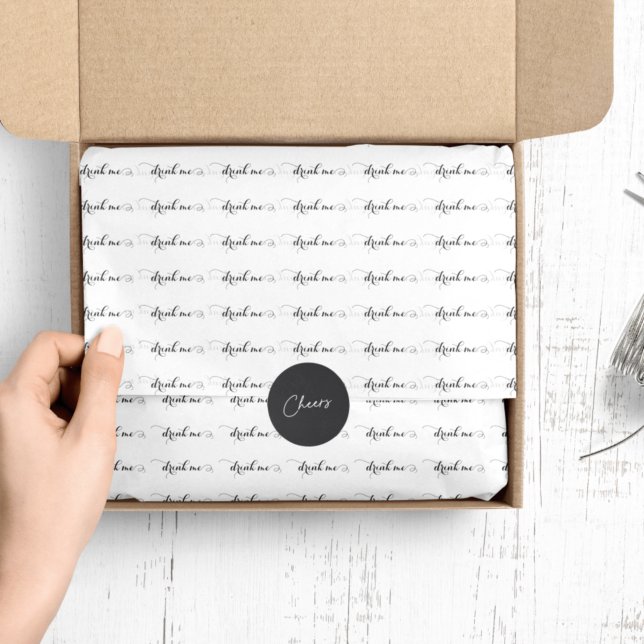 Papel De Seda Beba-me o papel-chave de script elegante (Criador carregado)