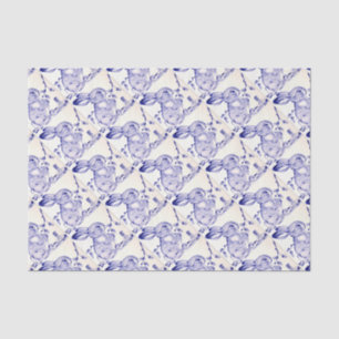 Papel De Seda Bebê Blue Bunny Rabbit Dift Wrap