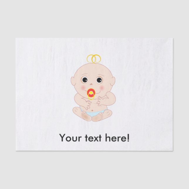 Papel De Seda Bebê com desenho animado (Frente )