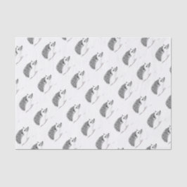 Papel De Seda Bebê ouriço animal Aquarela Preto Padrões Crianças