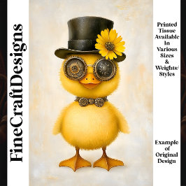 Papel De Seda Bebê Steampunk Duckgles Arco Goggles L1 Decoupage