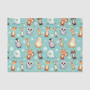 Papel De Seda Bebês de Inverno