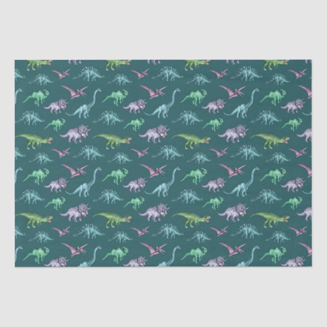 Papel De Seda Bebês Dinossauros  (Frente )