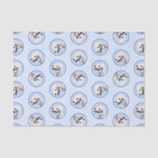 Papel De Seda Bedlington Terrier Pintura Sandy Color Dog Art
