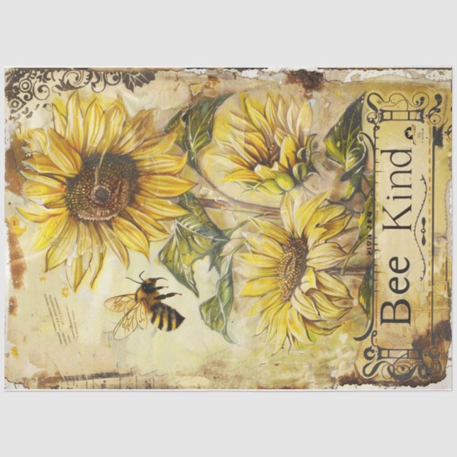 Papel De Seda Bee Kind (Frente )