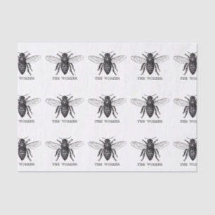 Papel De Seda Bee Worker Honey Black Bumblebee
