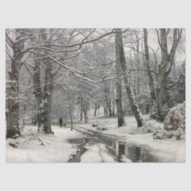 Papel De Seda Beech Forest, Winter by Anders Andersen-Lundby (Frente )