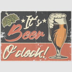 Papel De Seda Beer Drinker É Cerveja Oclock