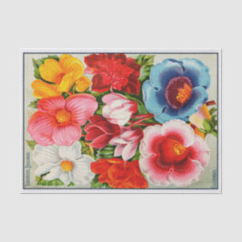 Papel De Seda Begonias do Catálogo de Semente Vintage