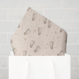 Papel De Seda Beige Chá de Decoupage de Pés-Bebês