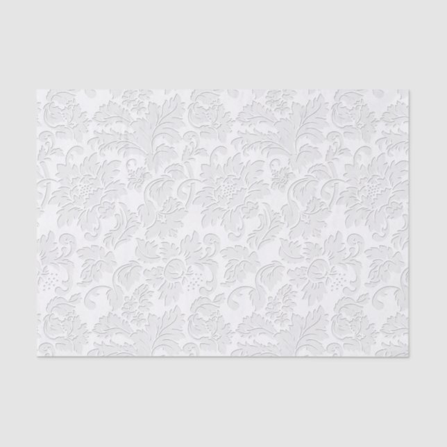 Papel De Seda Beige Floral Damask (Frente )