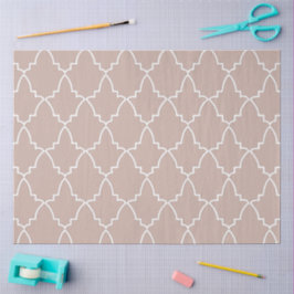 Papel De Seda Beige Marroquino Lattice Pattern