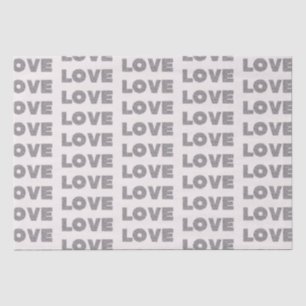 Papel De Seda Beige Stone Silver Glitter Love