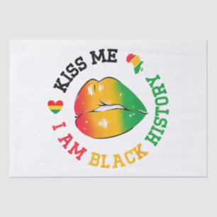 Papel De Seda Beije-Me Sou História Negra Mês Afro-Americano
