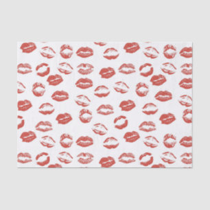 Papel De Seda Beijo vermelho dos lábios
