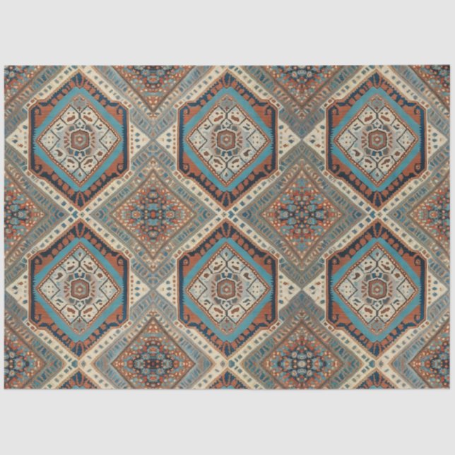 Papel De Seda Bela Coleção Popular de Padrões Antigos Turcos (Frente )